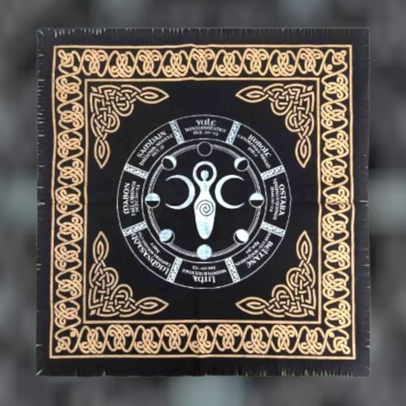 Wiel van het Jaar Altaarkleed – Triple Goddess – 60x60 cm