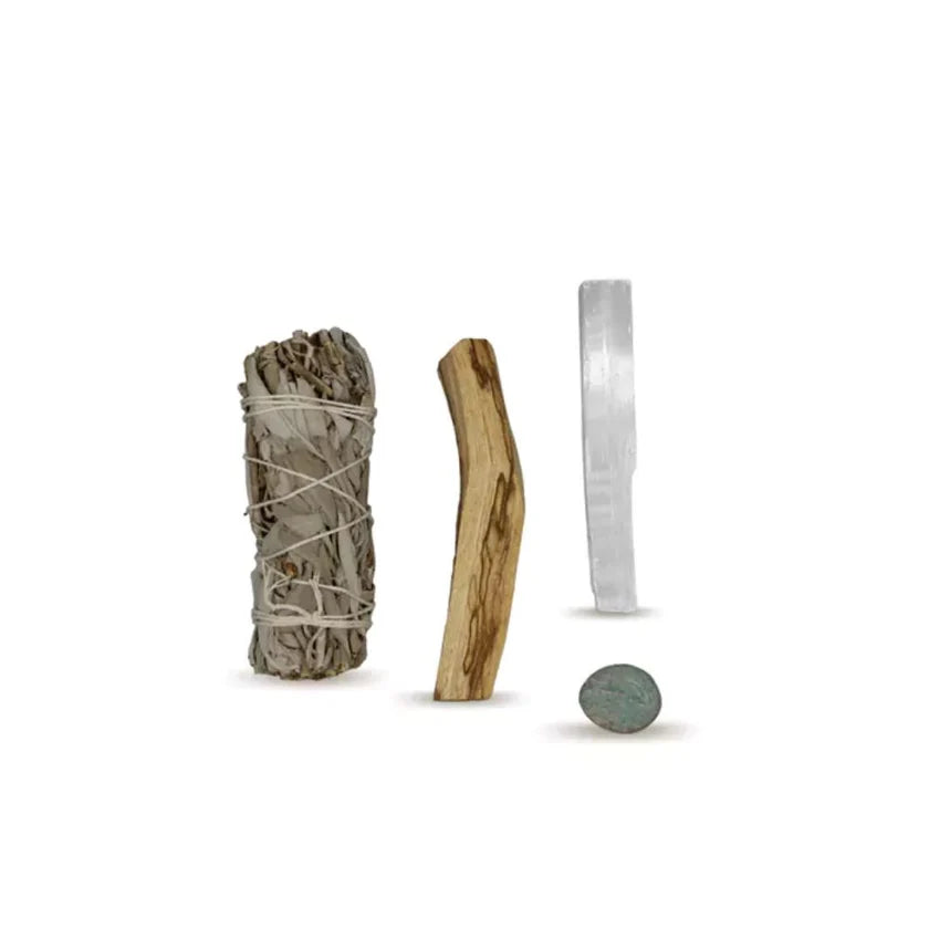 Energy Cleansing Smudge Kit met Amazoniet