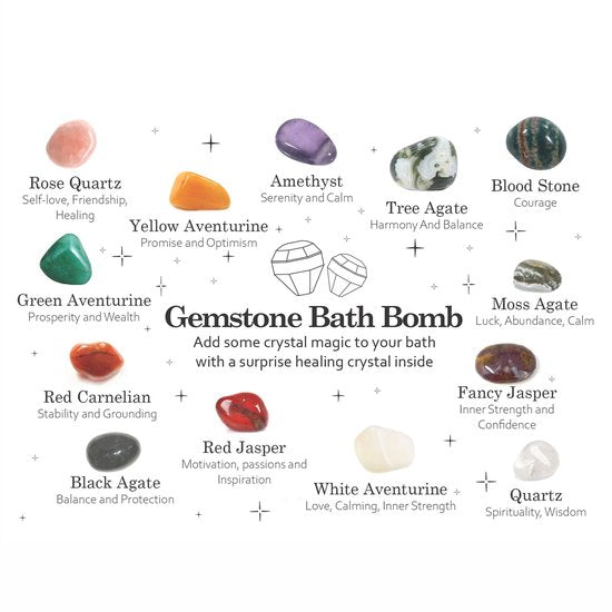 Gemstone Bath Bomb Very Berry – Bruisbal met edelsteen