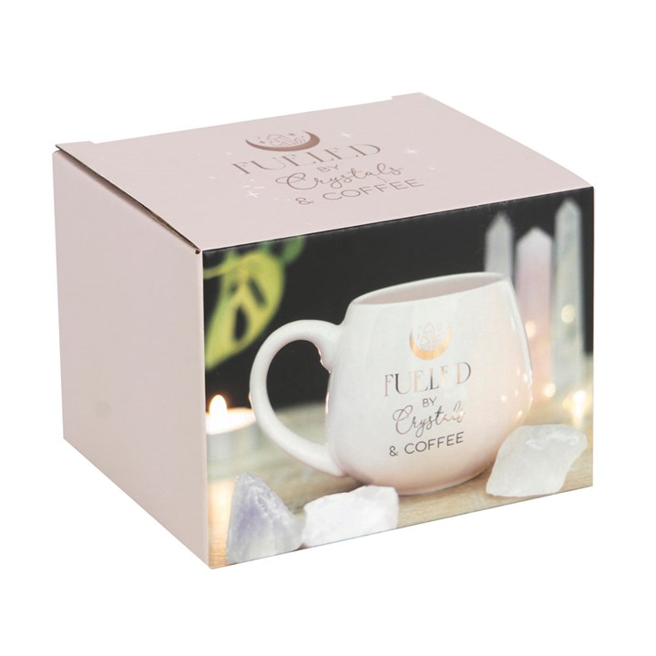 Crystals and Coffee – Roze ronde mok 500 ml