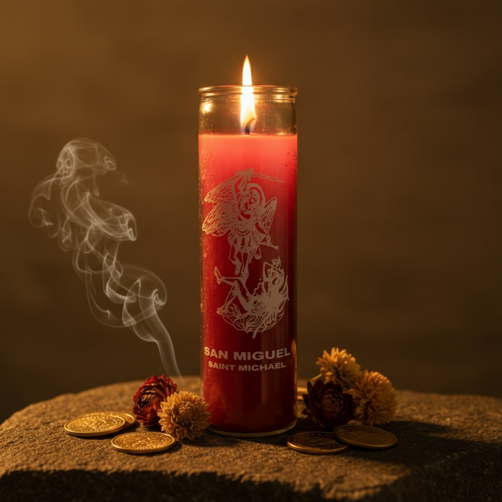 San Miguel Rituele Kaars – Saint Michael | Bescherming & Kracht