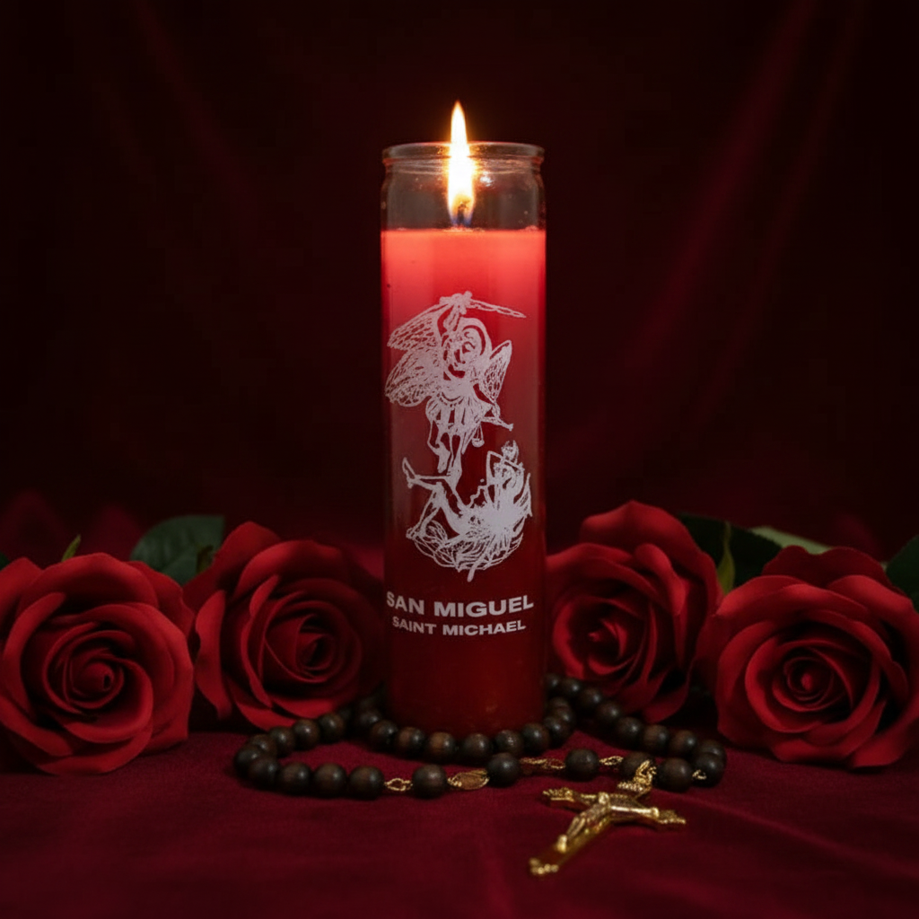 San Miguel Rituele Kaars – Saint Michael | Bescherming & Kracht