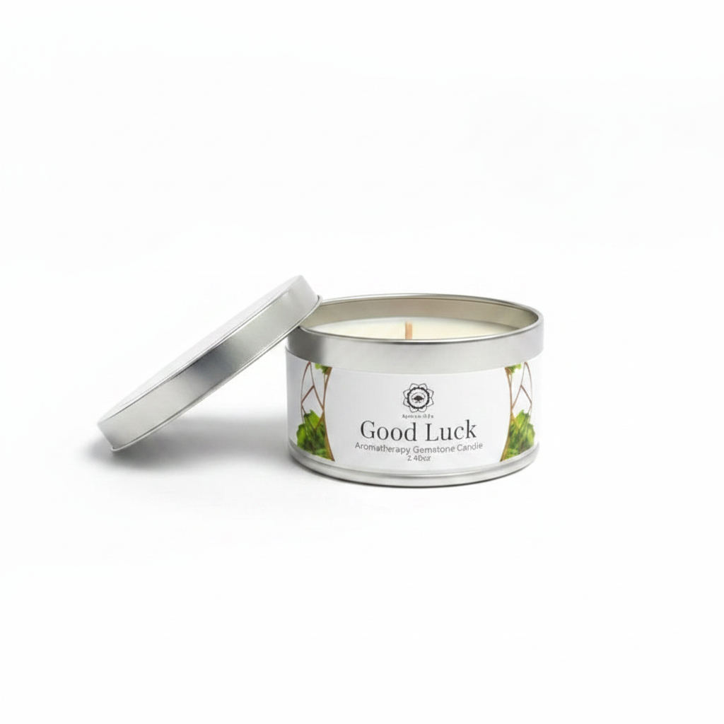 Good Luck Aromatherapy Gemstone Candle – Green Tree