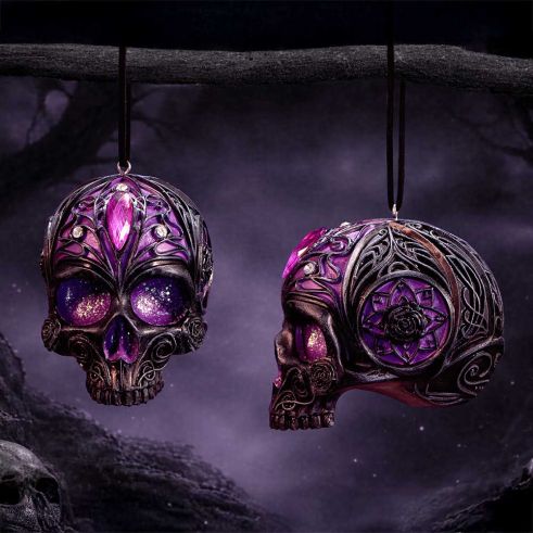 Jewelled Fate – Schedel hangornament 6,5 cm