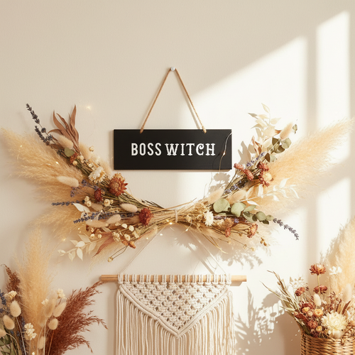 Boss Witch – Houten Wandbord