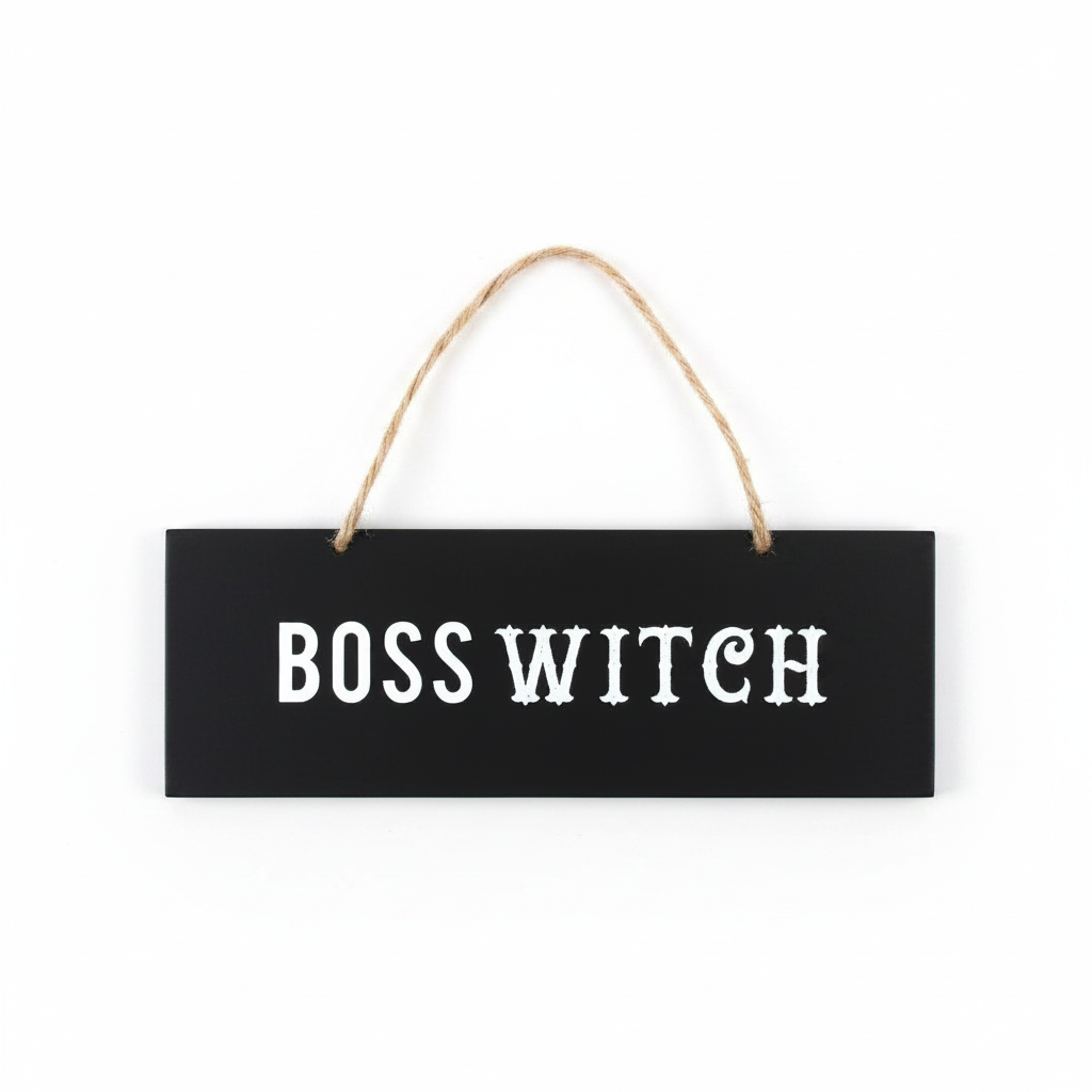 Boss Witch – Houten Wandbord