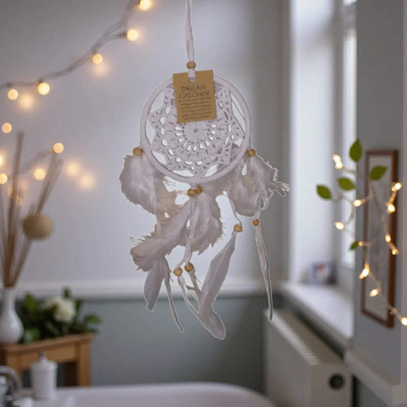 Witte Dromenvanger – Boho – 5 cm