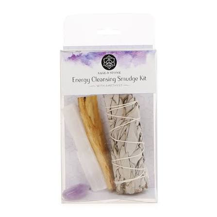 Energy Cleansing Smudge Kit met Amethist