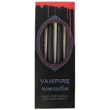 Vampire Taper Candles – Set van 4 Zwarte Gotische Kaarsen