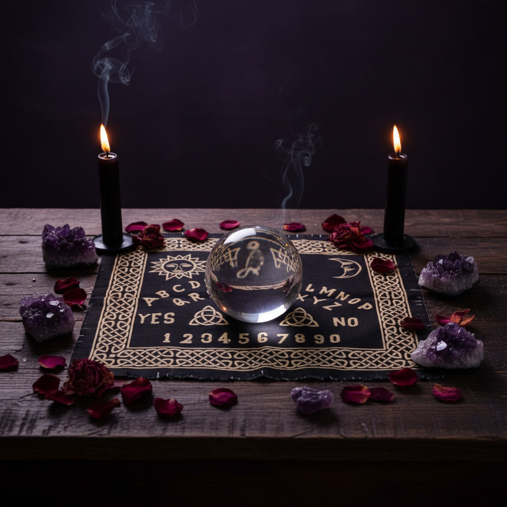 Ouija Spirit Board Altaarkleed – Goud – 60x60 cm