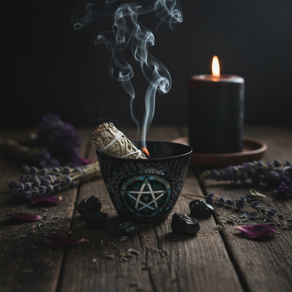 Pentagram Smudge Burner – Keramiek