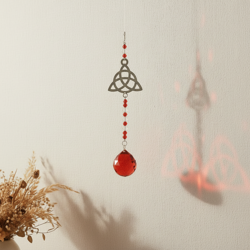 Triquetra Suncatcher – Naturel Achtergrond