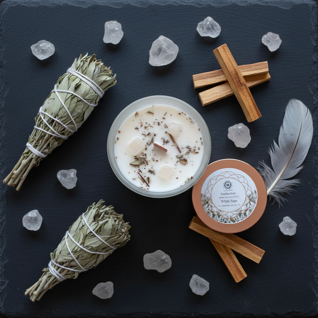 White Sage Kaars - Flat lay