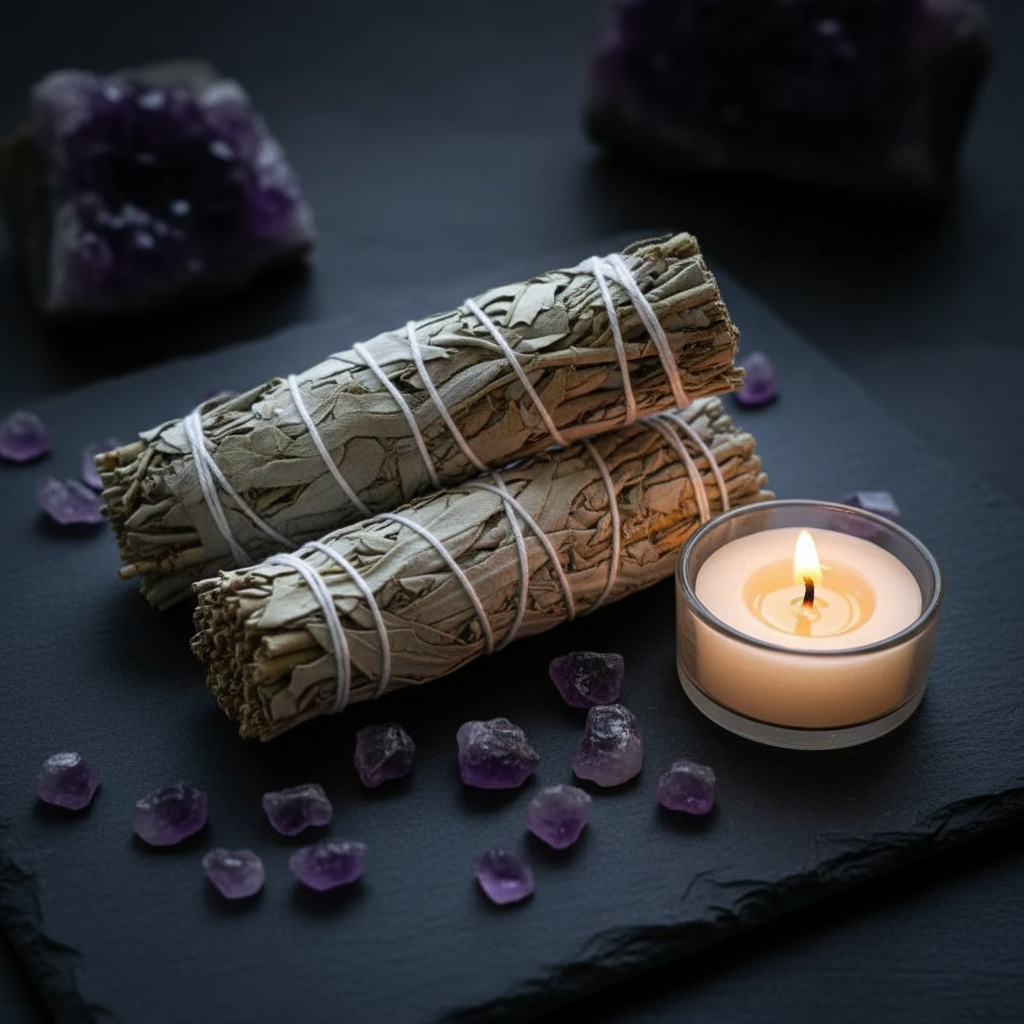 Witte Salie Smudge Sticks realistisch